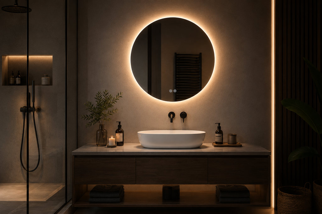 Miroir LED Rond – Éclairage Moderne & Ambiance Personnalisable