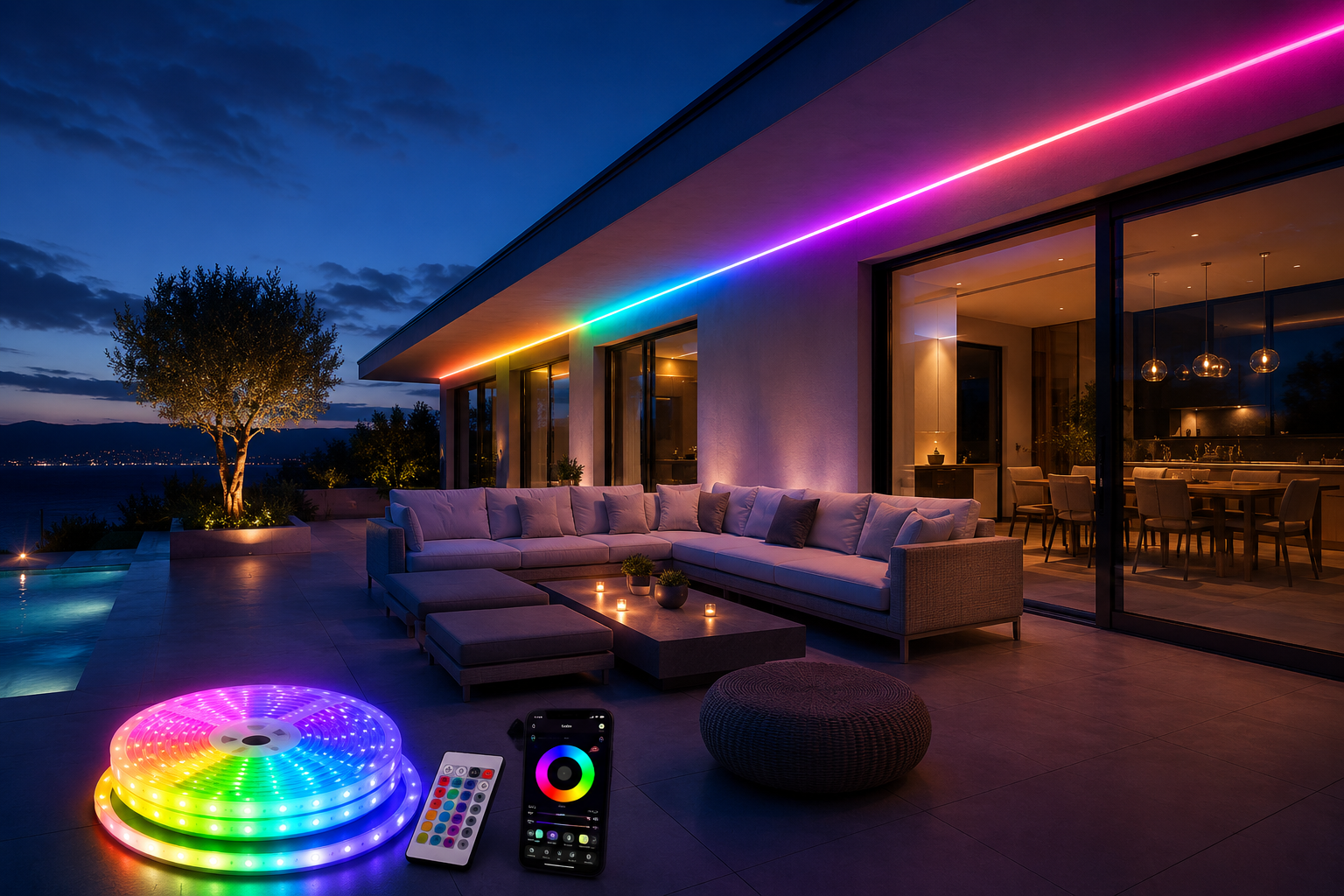 Ruban LED 30M RGB Bluetooth – Multicolore & Musical